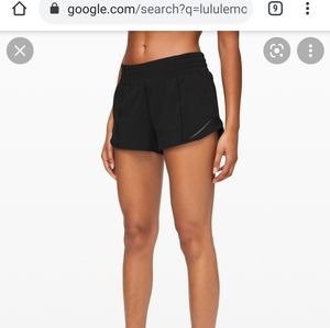 Lululemon black hottie hot shorts